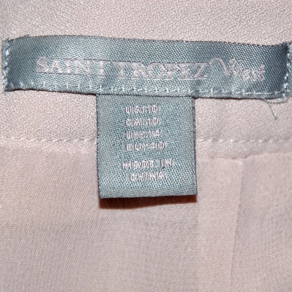 Saint Tropez West Skirt and Studio 1940 Long Sleeved Button Down Sash Blouse - Picture 6 of 9